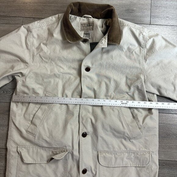 L.L. Bean Cream and Brown Military Field Jacket - Picture 7 of 11